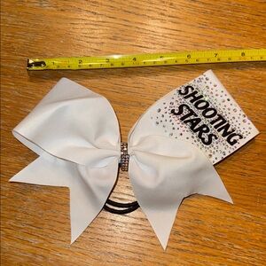 White Shooting Stars Hair Bow